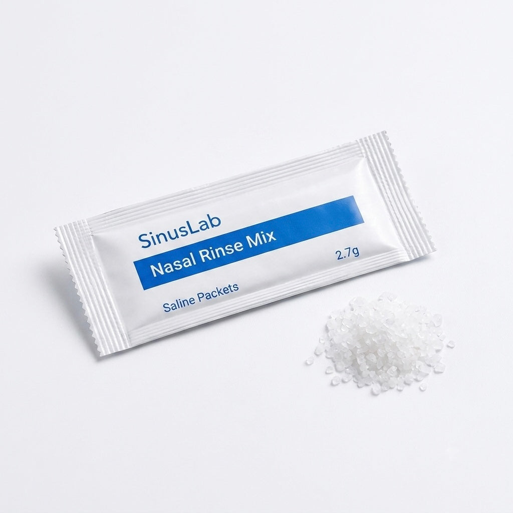 Pre-measured isotonic saline sachet